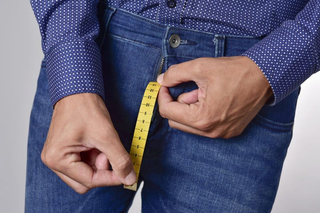 Misurare le dimensioni del pene dopo l'ingrandimento